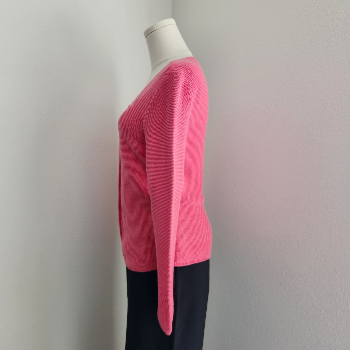 Vintage 90s Talbots Pink Knit Button Front Cardigan Sweater Long Sleeve S